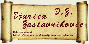 Đurica Zastavniković vizit kartica
